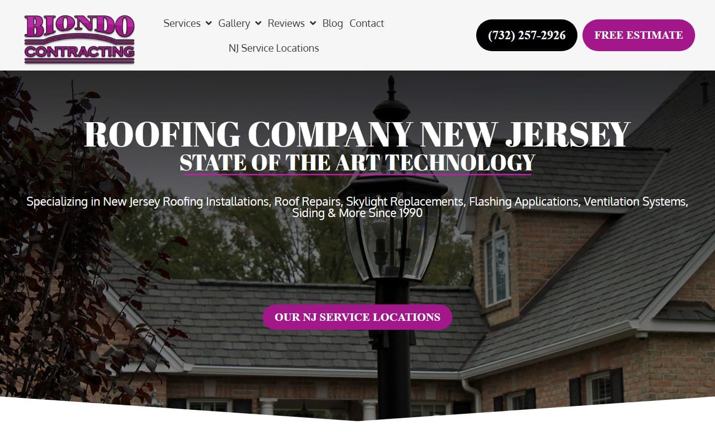 Professional roofing installation team working on NJ residential property