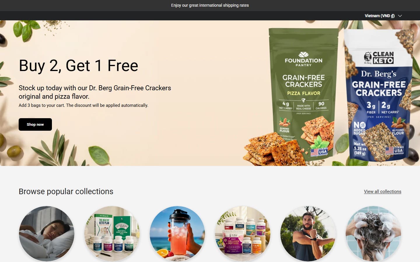 Dr. Berg supplement storefront on Magento 2